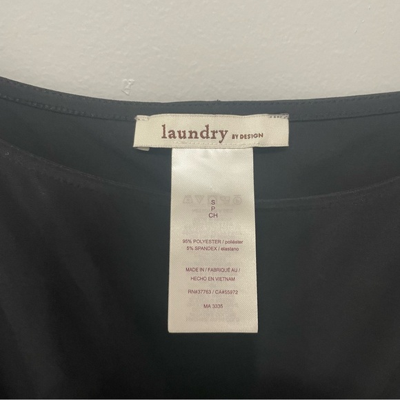 Laundry By Design Long Sleeve Open arm hems  Mini dress Black Size Small NWT - Picture 3 of 14